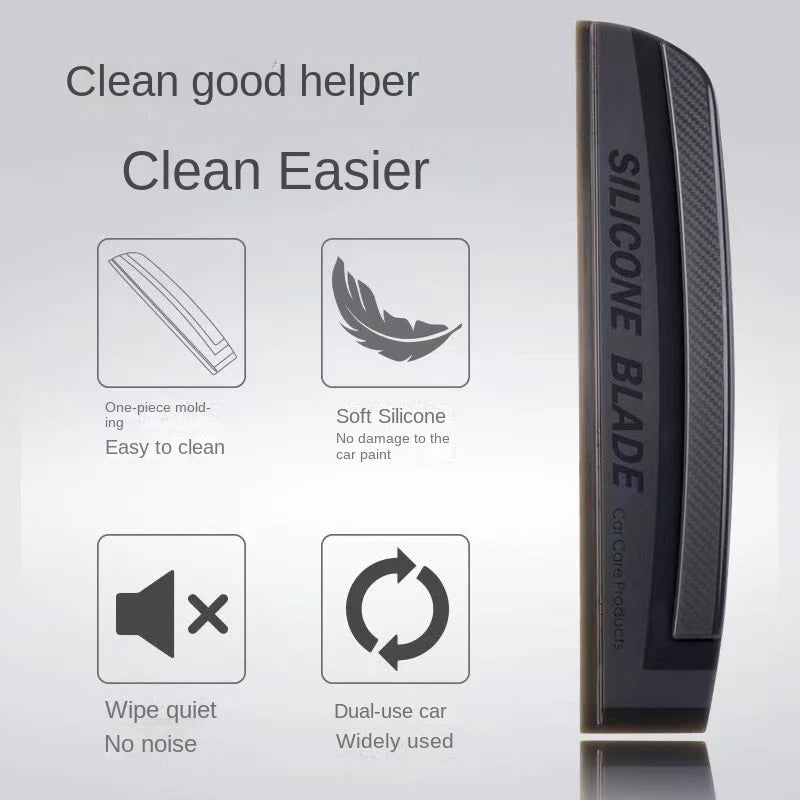 Non-Scratch Silicone Water Squeegee for Car Windows - 7