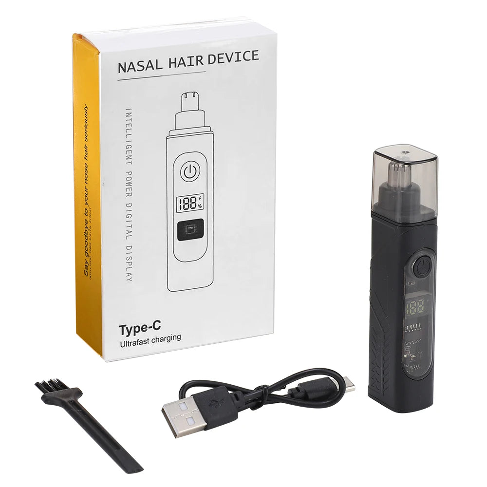 Electric Rechargeable Painless Nose and Ear Hair Trimmer