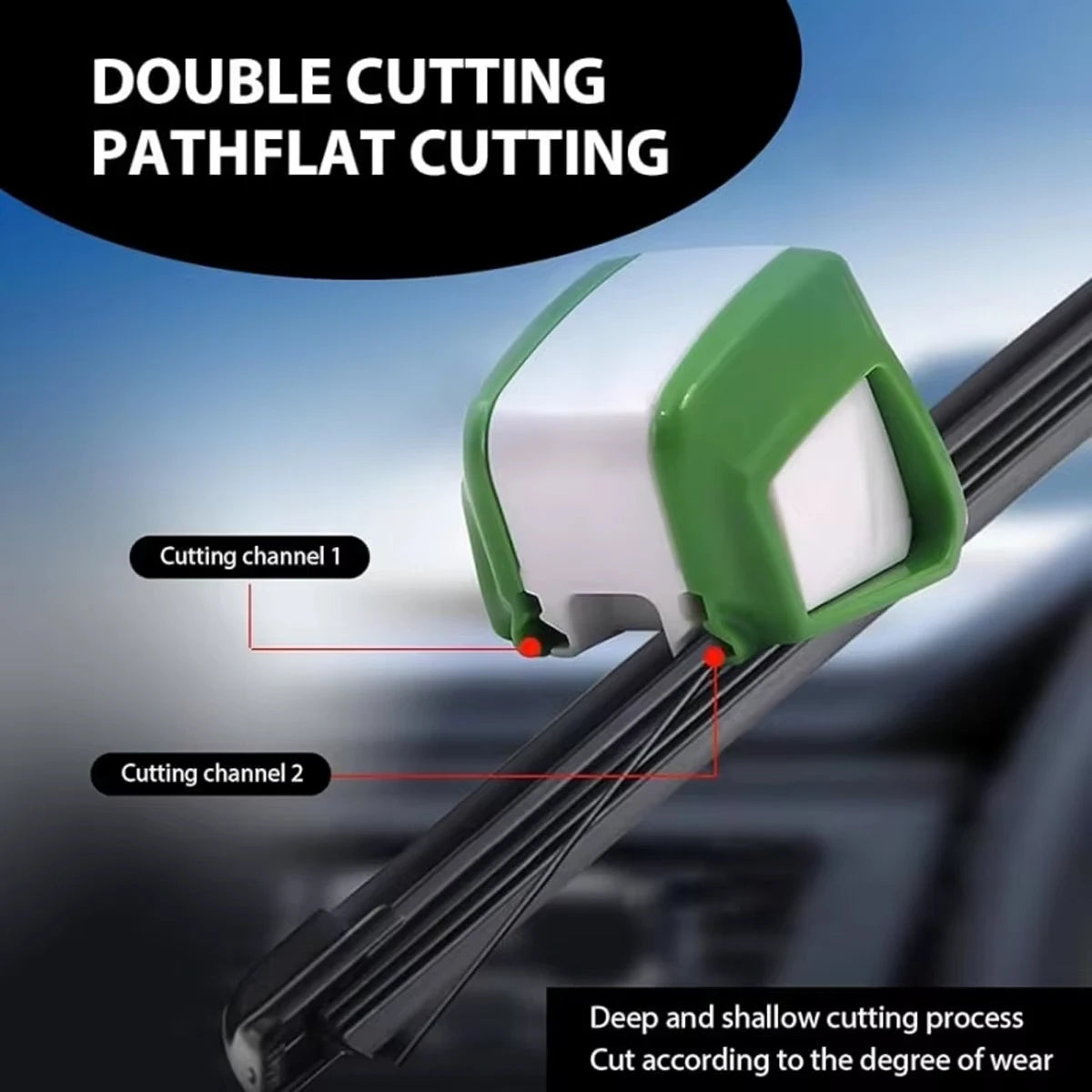 Windshield Wiper Repair Tool Wiper Blade Restorer and Cutting Kit - 3