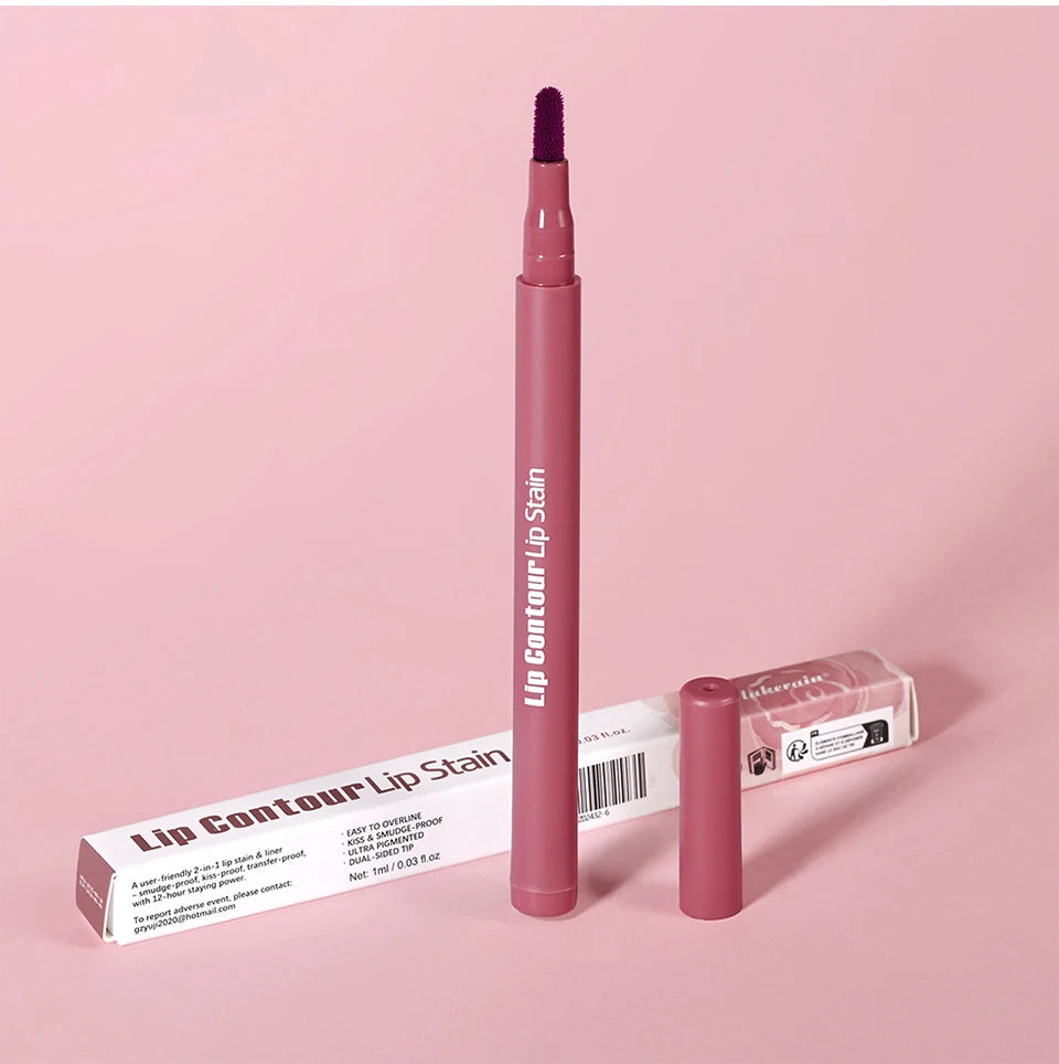Dual-Ended Matte Lip Contour Stain and Liner Pencil