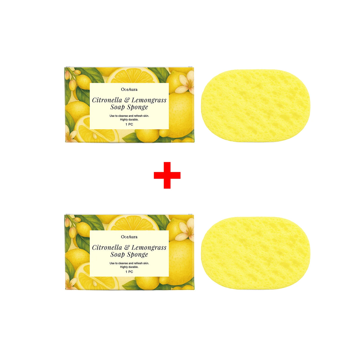Exfoliating Lemongrass Bath Sponge for Daily Body Cleansing