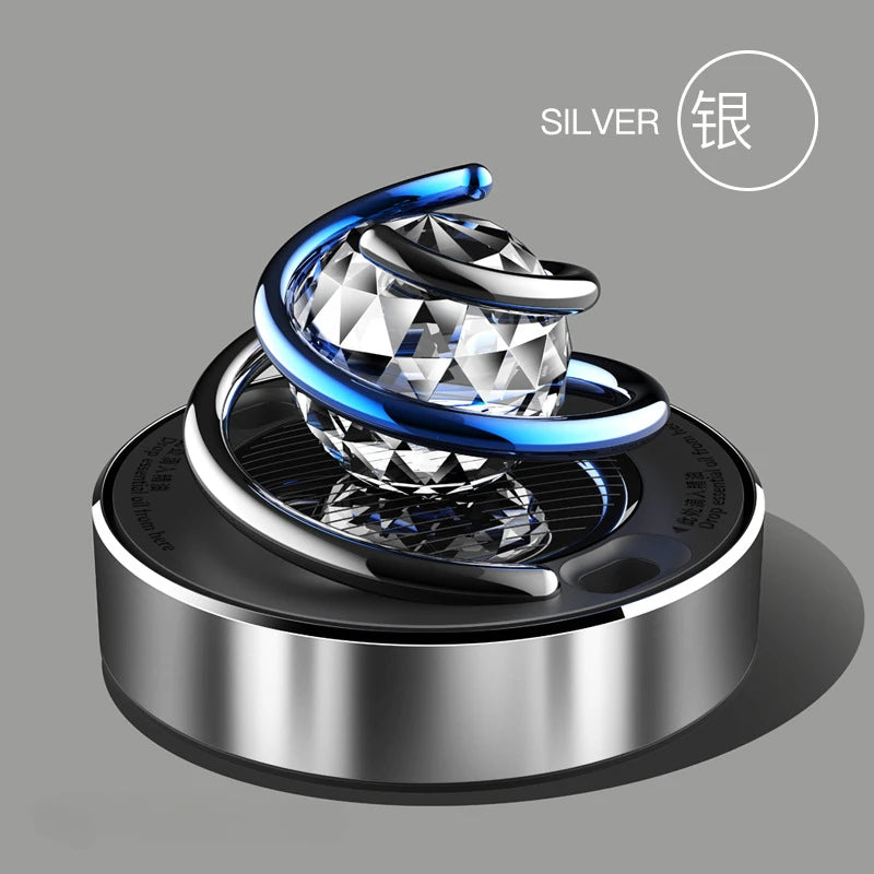 Solar Powered Rotating Car Air Freshener Diffuser