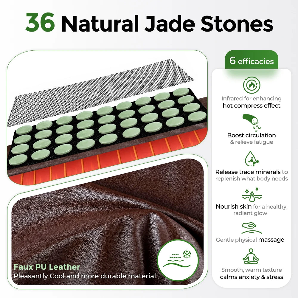 Dual-Sided Natural Jade Heating Pad for Pain Relief - 10