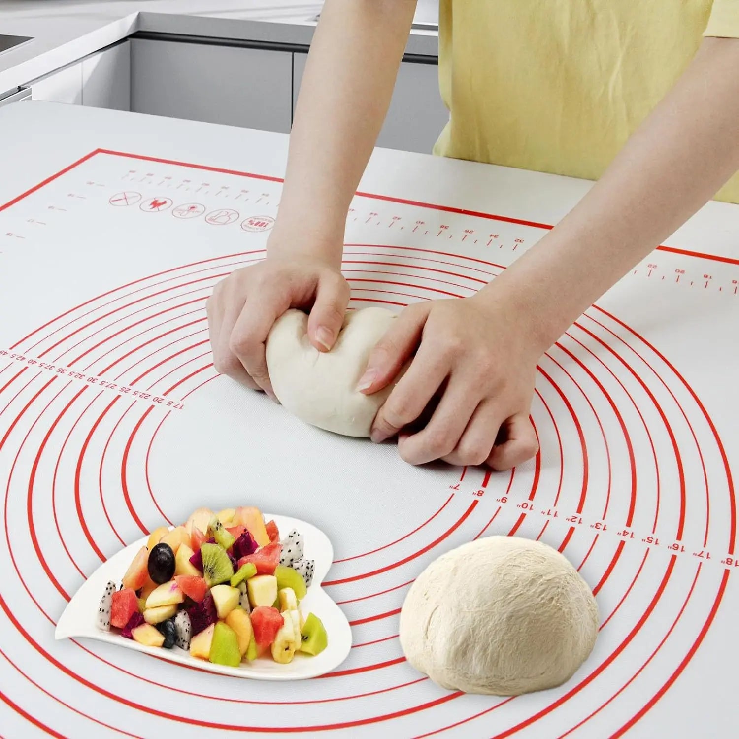 Non-Slip Silicone Pastry Baking Mat with Measurement Scale - 5