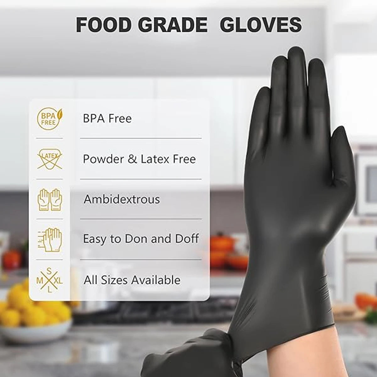 Heavy-Duty Disposable Nitrile Protective Gloves