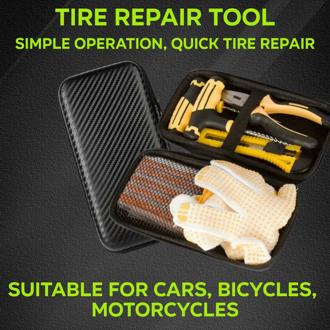 Emergency Tire Puncture Repair Kit for Cars and Motorcycles