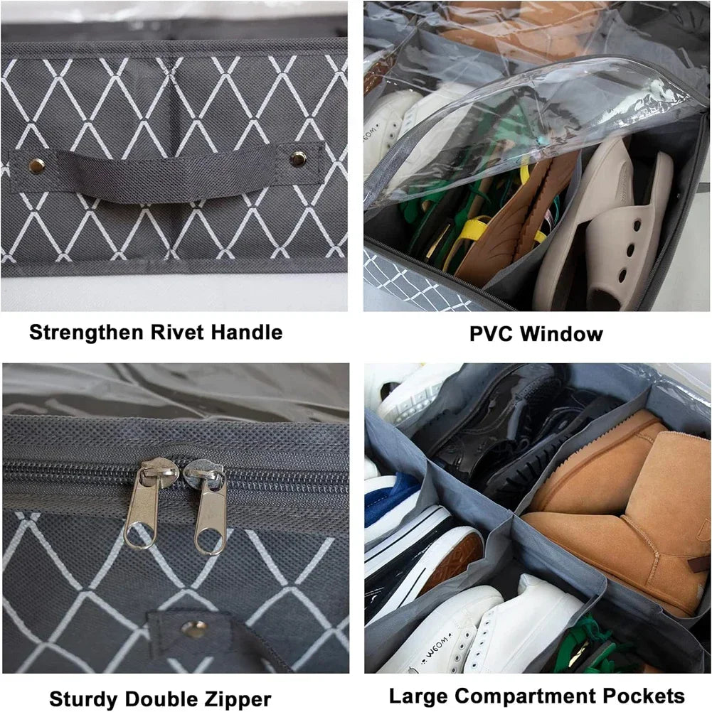Under Bed Shoe Storage Organizer for 12 Pairs - 11