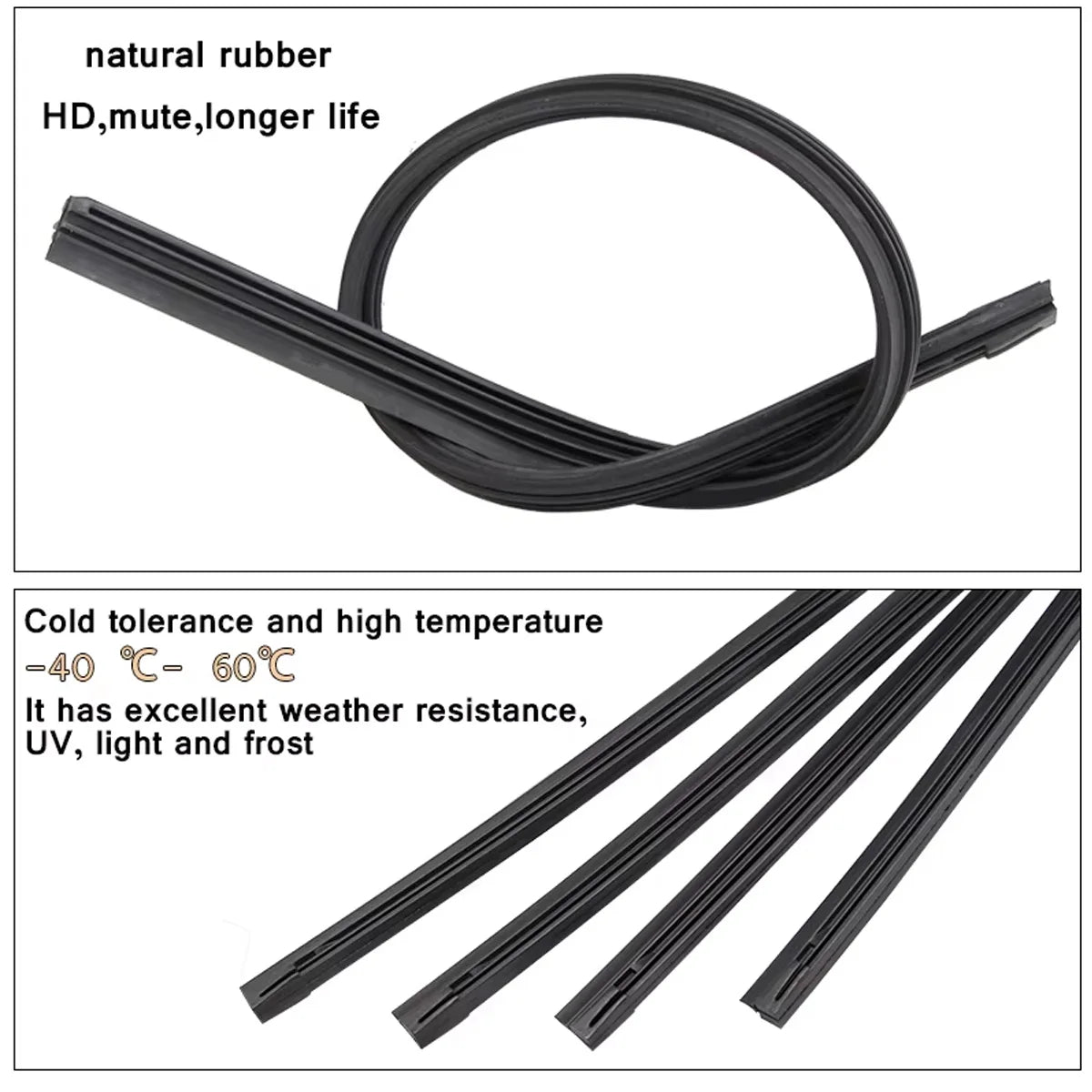 Universal Car Windshield Wiper Blade Rubber Refill Strip