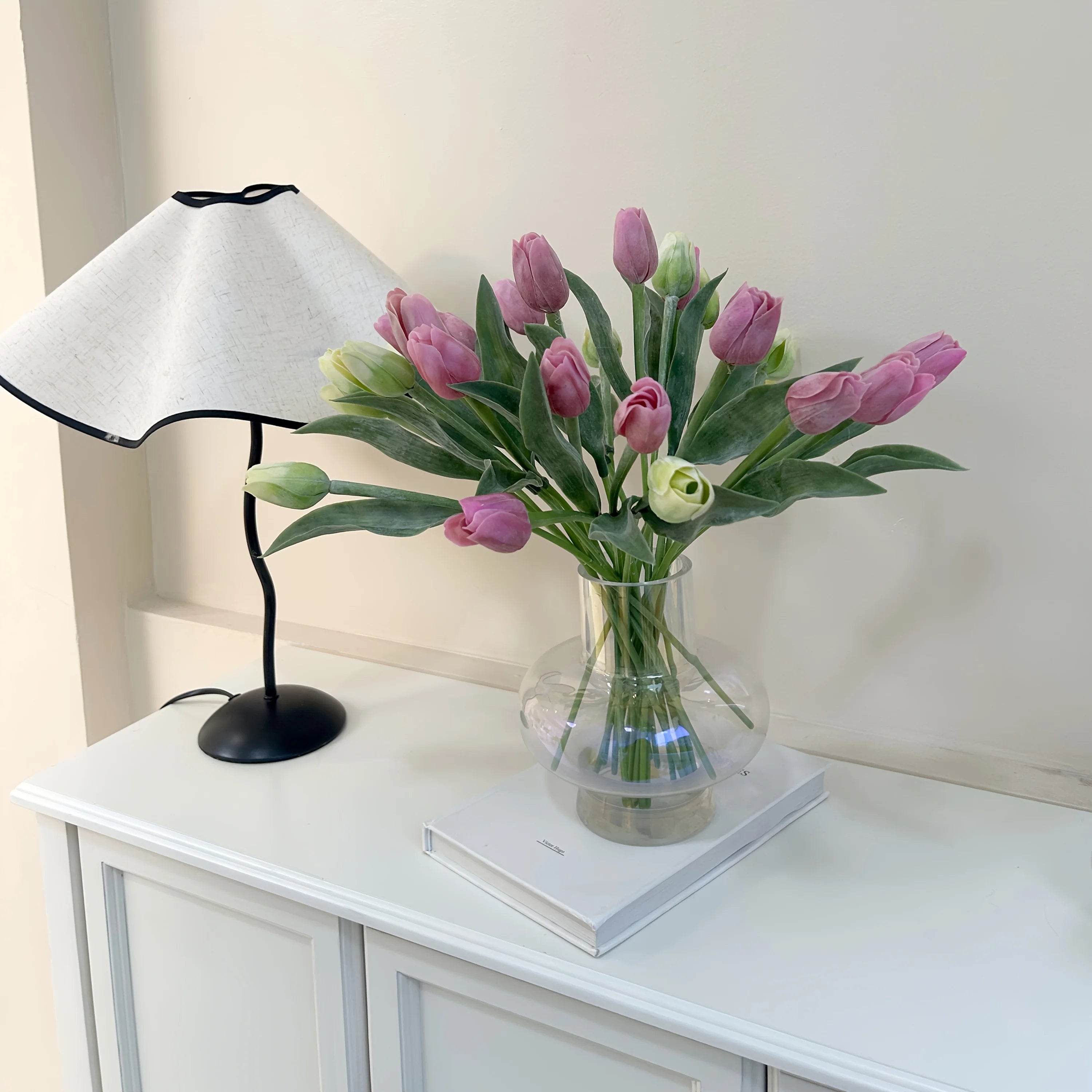 10Pcs Artificial Tulip Bouquet Realistic Faux Flowers for Home Decor - 10