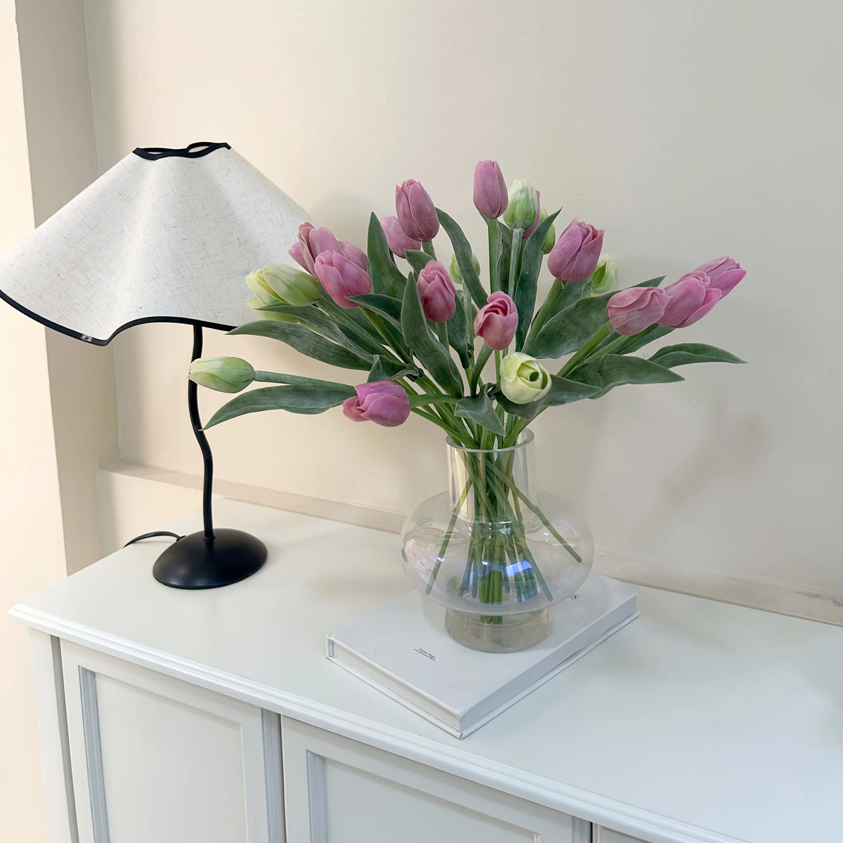 10Pcs Artificial Tulip Bouquet Realistic Faux Flowers for Home Decor