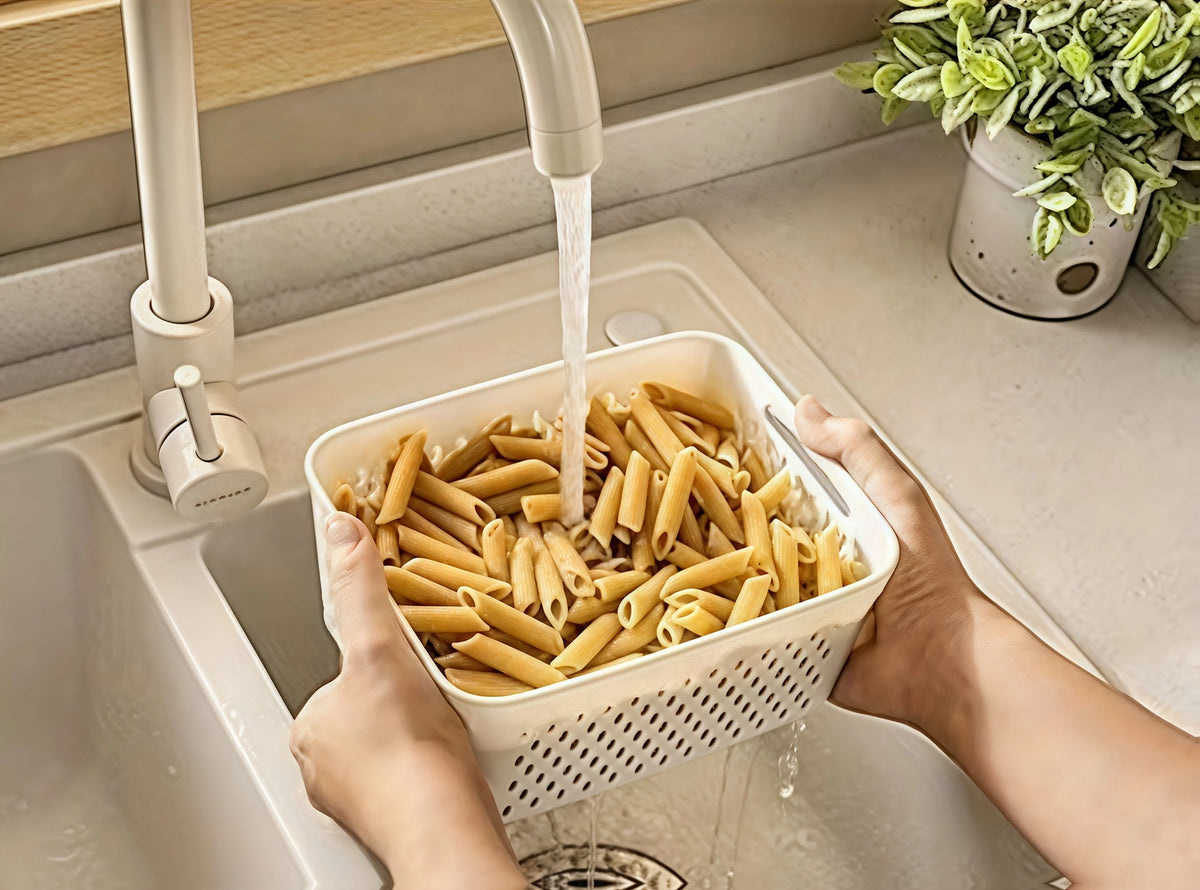 9-Piece Fruit and Vegetable Storage Container Set with Strainers