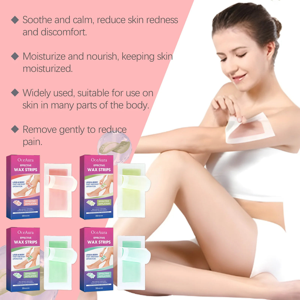 Gentle Full Body Hair Removal Wax Strips