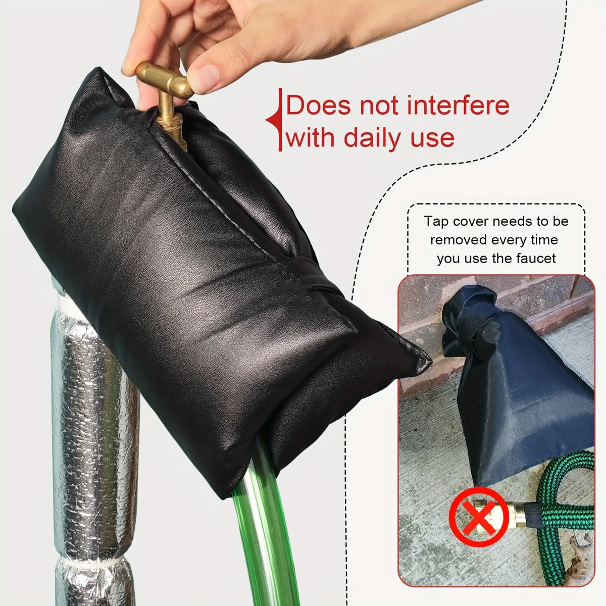 Outdoor Faucet Cover Winter Freeze Protection Insulated Guard