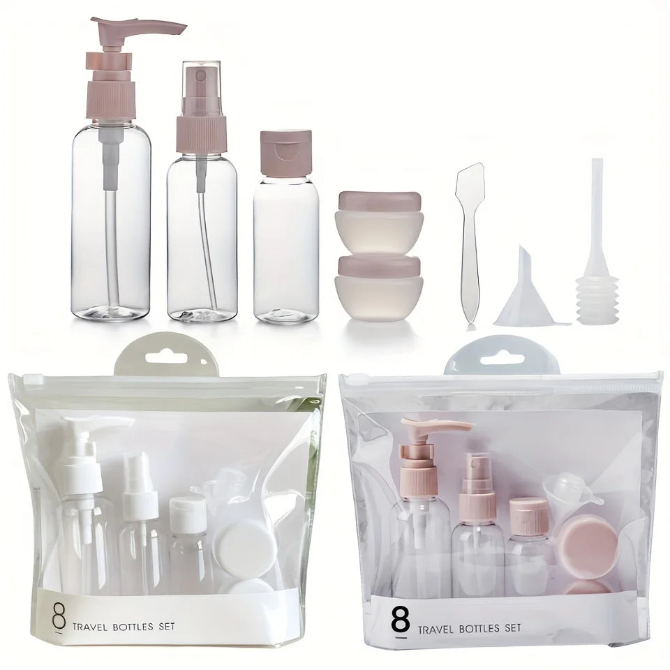 8-Piece Portable Travel Refillable Bottle Set - 1