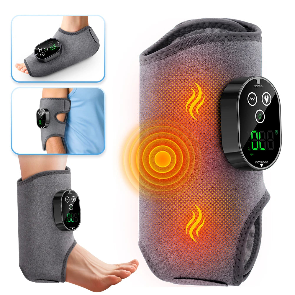 Heated Vibration Ankle and Calf Massage Wrap - 19