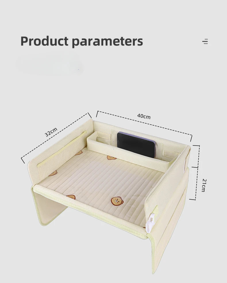 Foldable Kids Car Seat Travel Tray and Activity Table