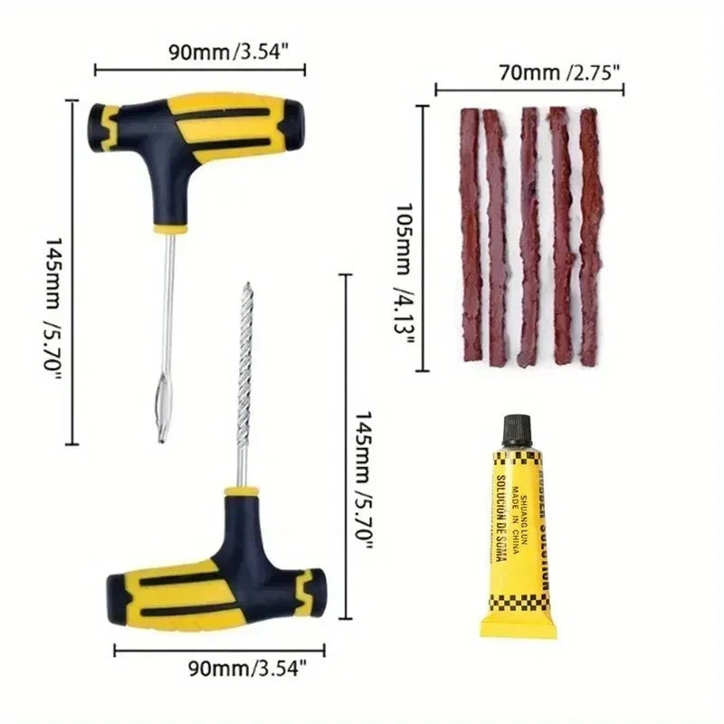 Emergency Car and Motorcycle Tubeless Tire Repair Kit - 2