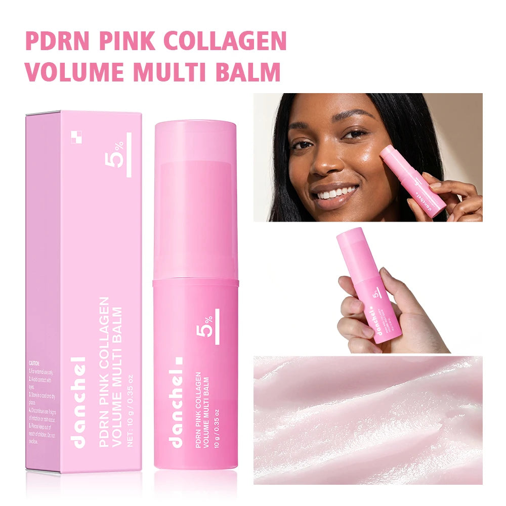 PDRN Pink Collagen Multi-Balm for Face Deep Hydration Stick