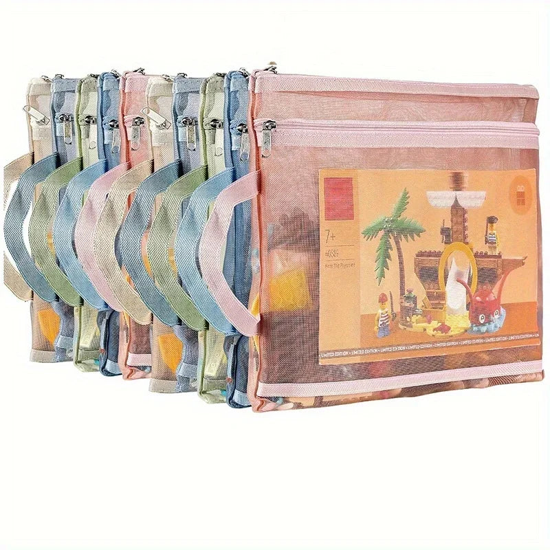 Transparent Double-Layer Mesh Document Storage Bag - 3