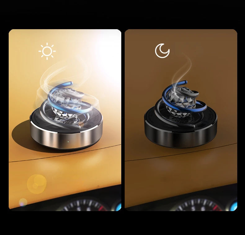 Solar Powered Rotating Car Air Freshener Diffuser - 8