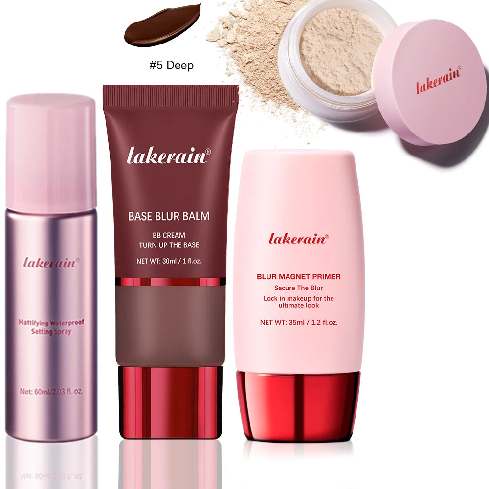 4-Piece Professional Makeup Base and Setting Set