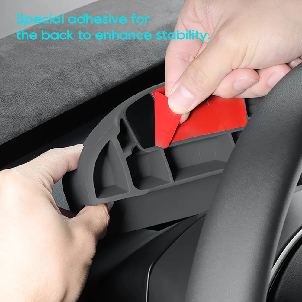 Steering Wheel Phone and Sunglasses Holder for Tesla - 12