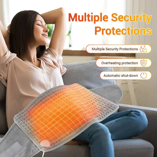 Electric Heating Pad Wrap for Back and Abdomen Pain Relief
