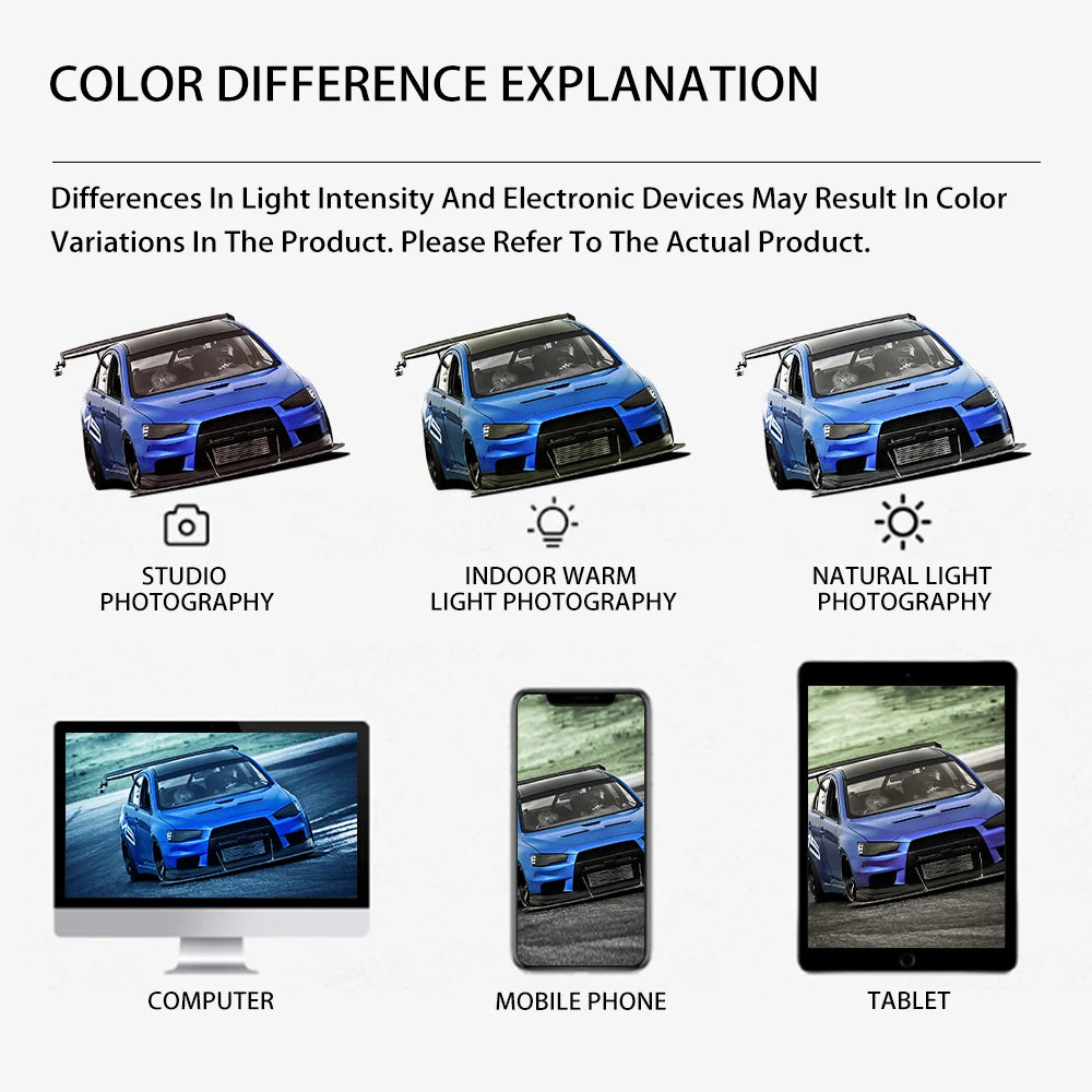 2D Glossy Carbon Fiber Vinyl Wrap for Car Exterior and Interior - 6