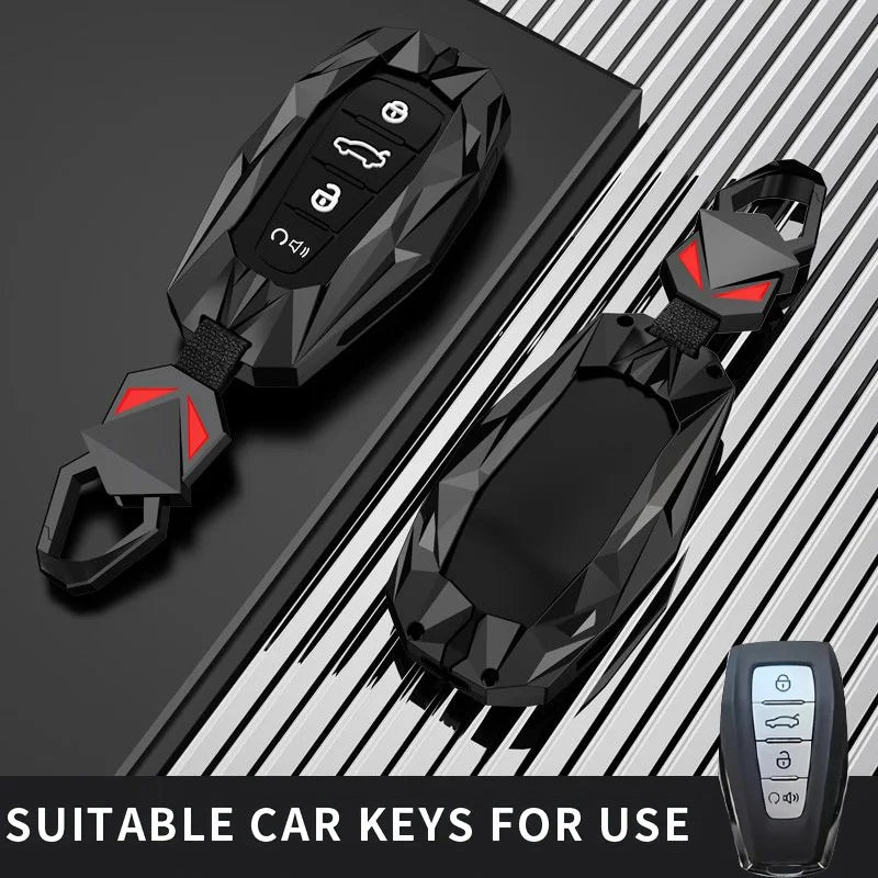 Protective Galvanized Alloy Car Key Case Cover for Geely - 6