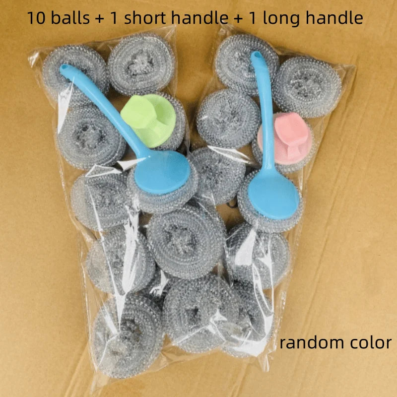 10 Pcs Nano Cleaning Sponge Set with Detachable Handles for Kitchen