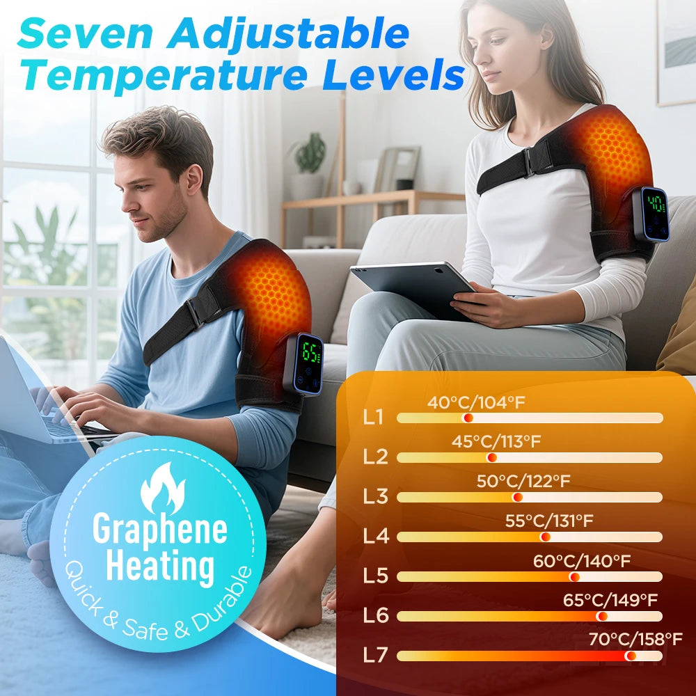 Wireless Smart Shoulder Heating Massager with Vibration