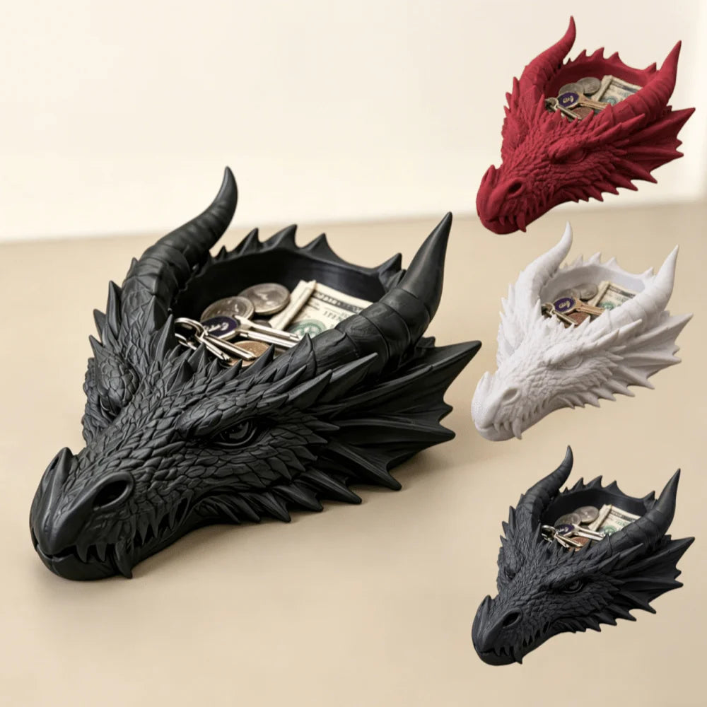 Dragon Head Desktop Storage Tray for Keys and Jewelry - 1