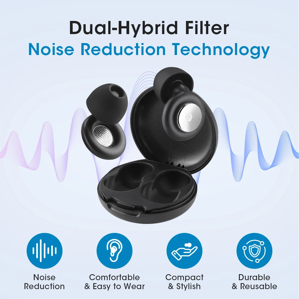 Reusable Noise Cancelling Silicone Ear Plugs for Sleeping - 9