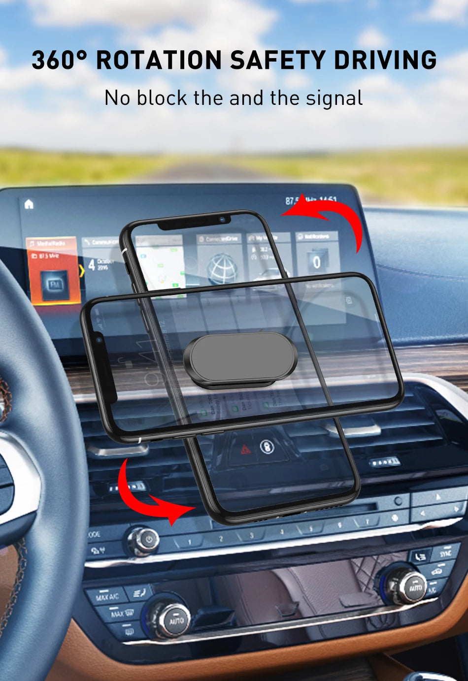 Magnetic Dashboard Car Phone Holder Mini Universal Mount