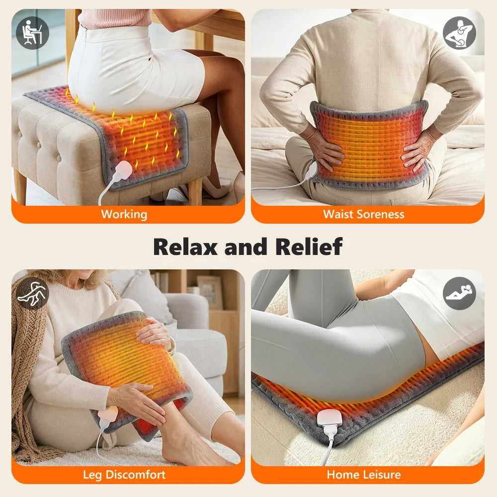 Electric Heating Pad for Back Pain and Muscle Relief
