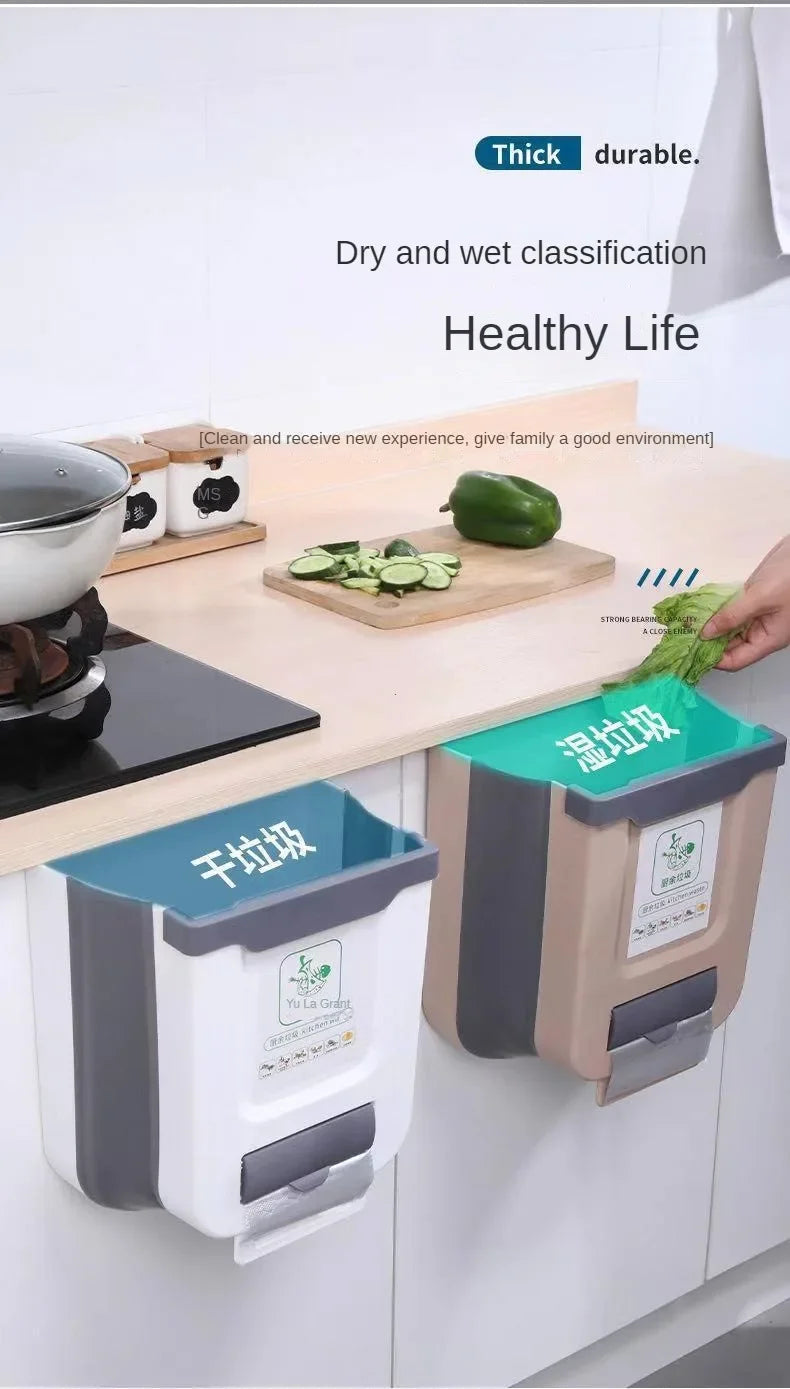 Foldable Hanging Trash Can for Kitchen and RV - 12