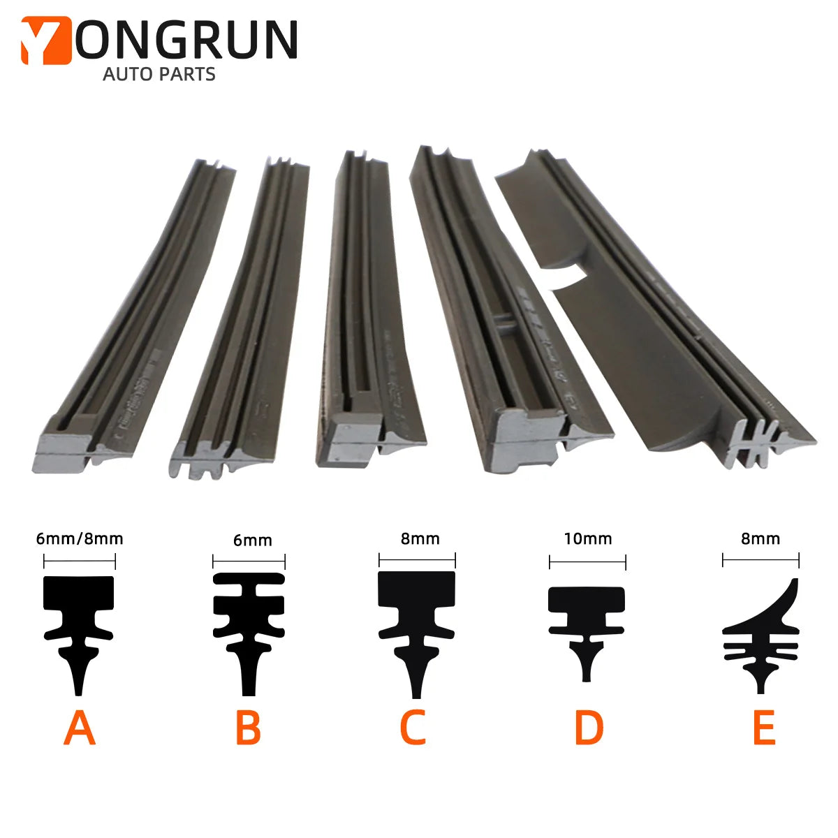 Universal Car Wiper Blade Rubber Refill Strip - 7