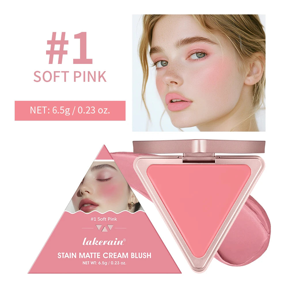 Matte Satin Cream Blush for Long-Lasting Natural Glow - 24