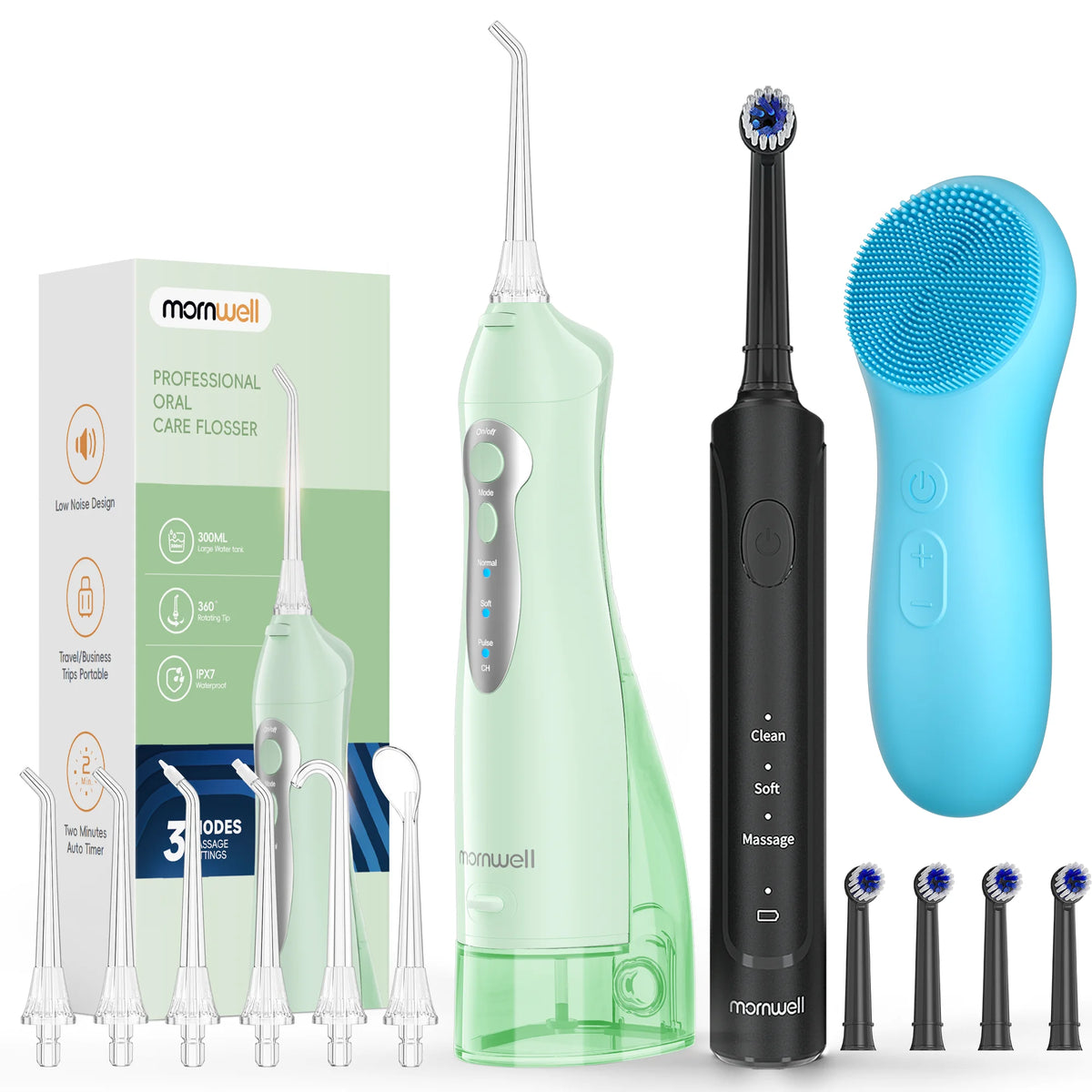3-in-1 Professional Electric Oral Hygiene and Facial Cleaning Kit