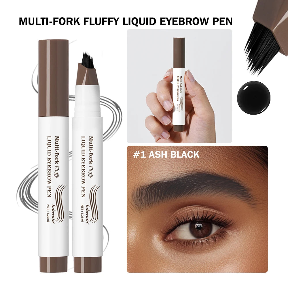Waterproof Multi-Fork Liquid Eyebrow Pen for Natural Brows - 23