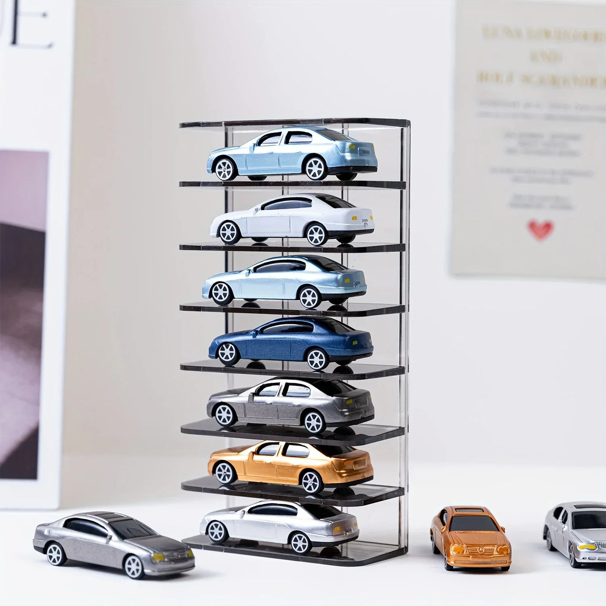 7-Tier Vertical Display Stand for Diecast Model Cars