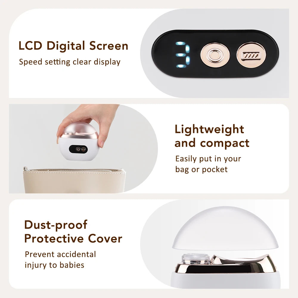 Electric Automatic Nail Clipper and Polisher with LED Light - 7