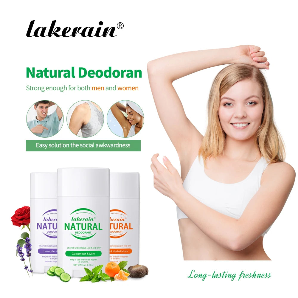 Long-Lasting Natural Solid Deodorant Stick for Freshness