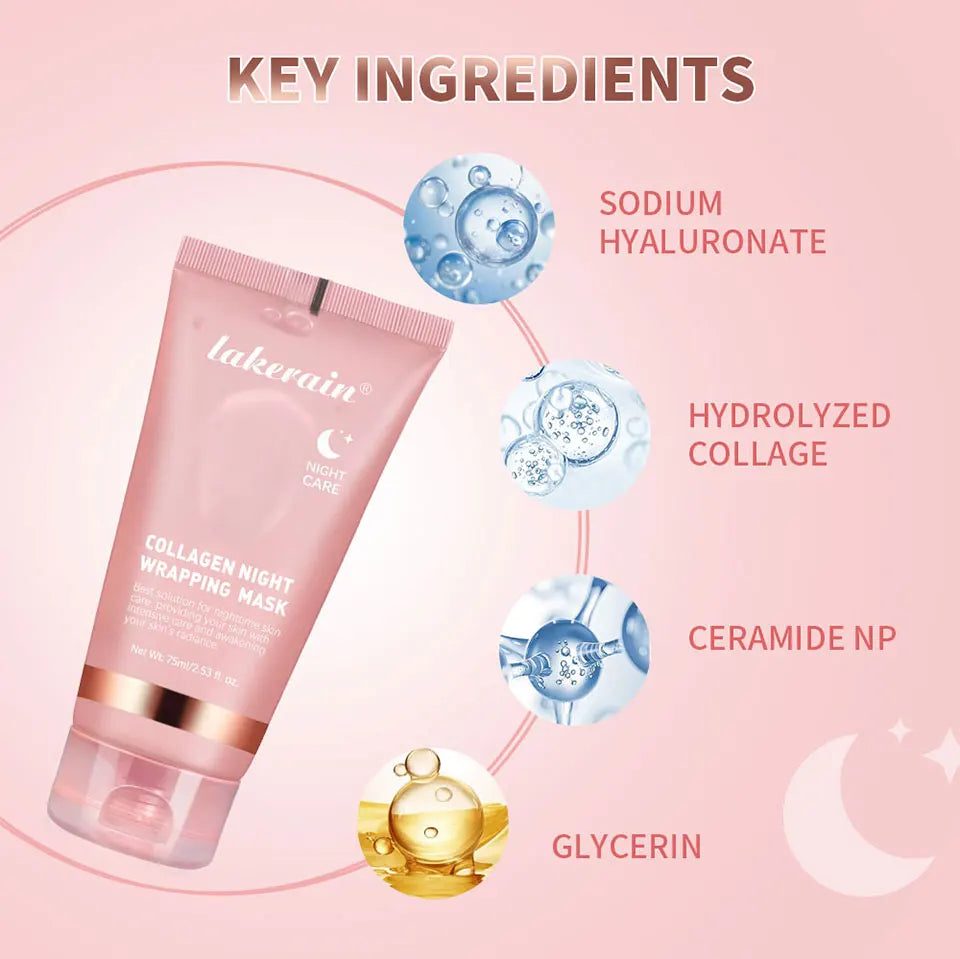 Collagen Night Wrapping Peel-Off Face Mask for Skin Firming - 11