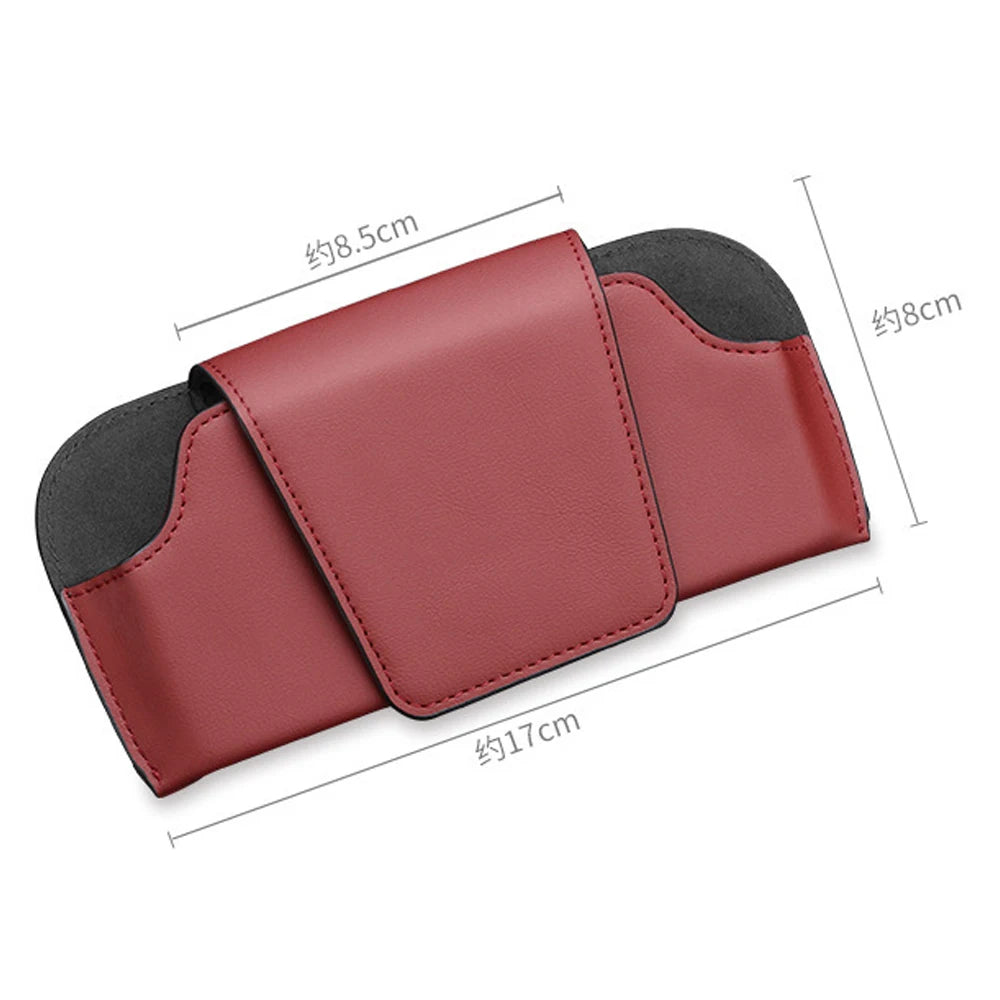 Magnetic Car Sun Visor Sunglasses Holder Case - 2