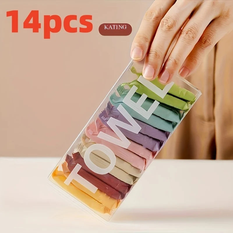 Portable Compressed Disposable Travel Face Towels - 12