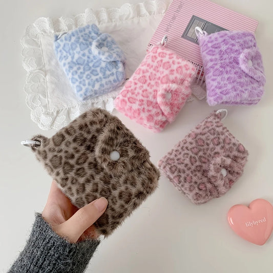 Plush Snap Button Coin Purse for Students