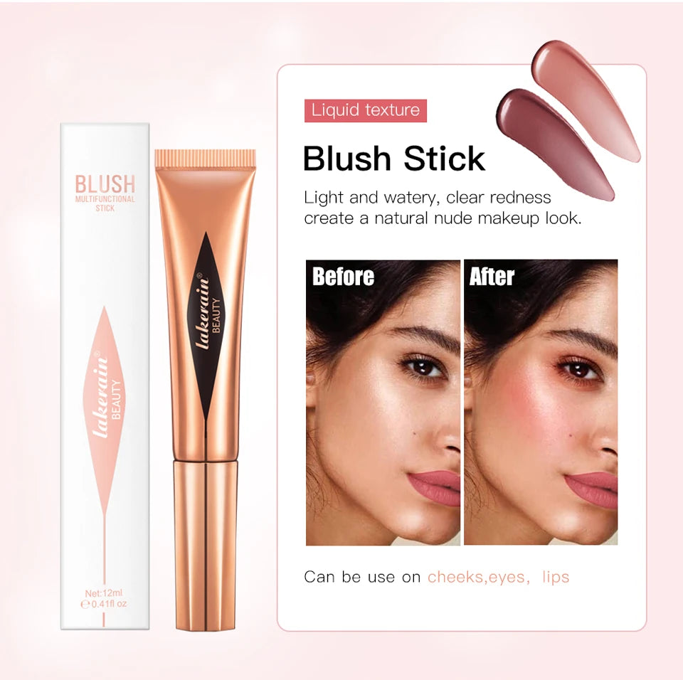 Liquid Face Contouring, Blush, and Highlighter Wand with Cushion Tip