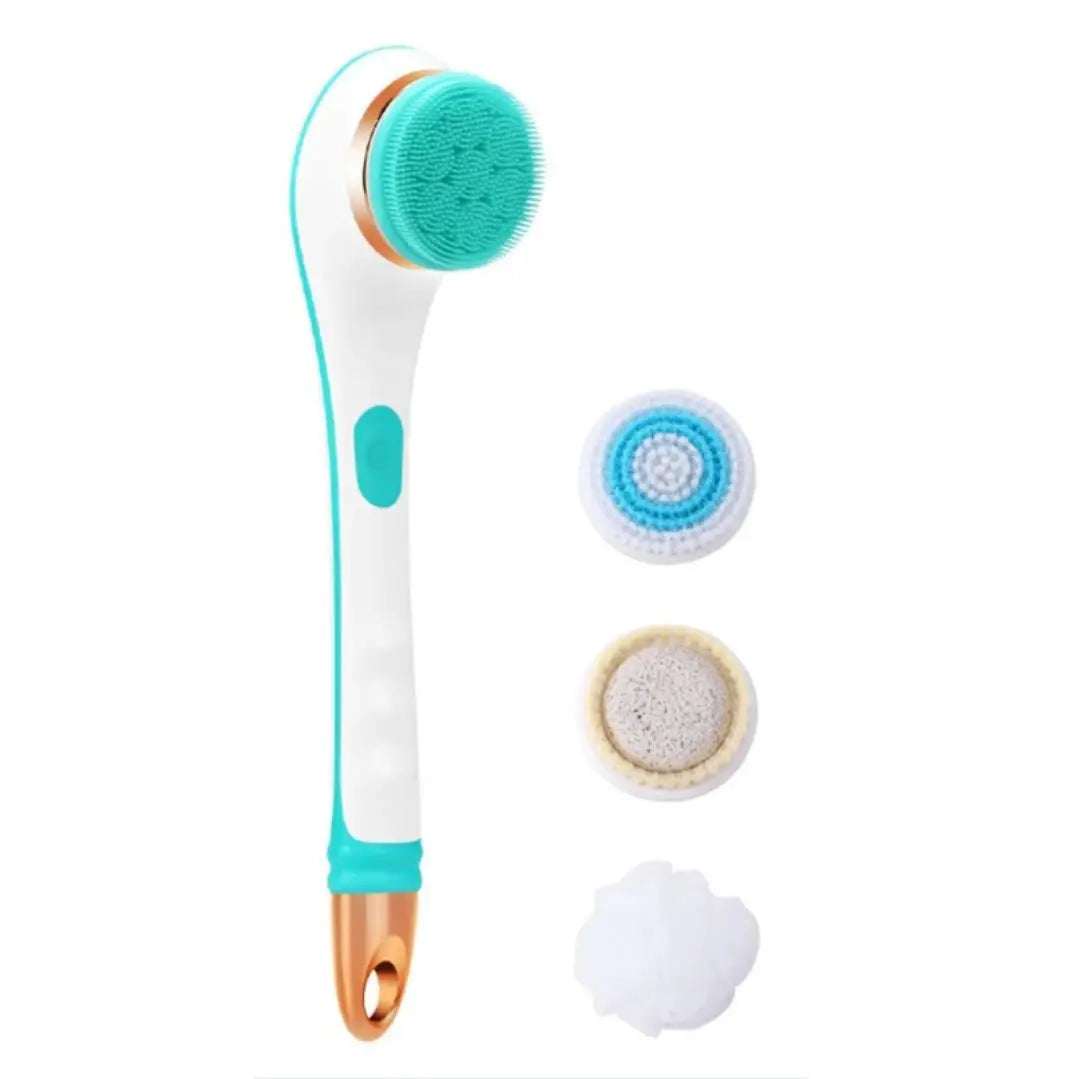 Electric Rechargeable Long-Handle Bath and Body Exfoliating Brush