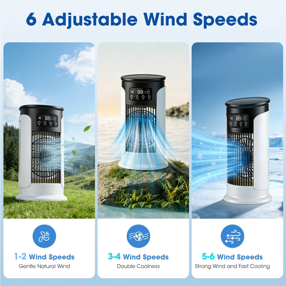 Portable USB Desktop Air Cooling Fan with Humidifier - 2